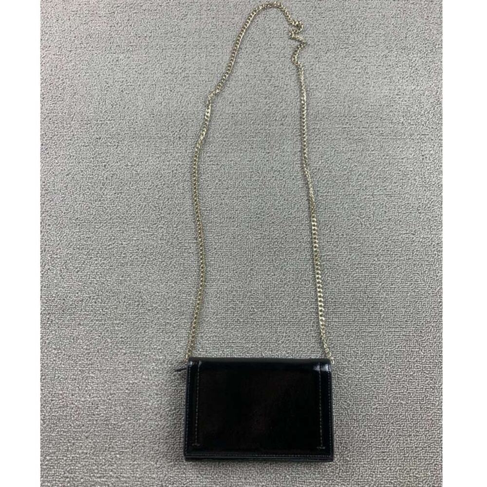 Banana Republic Crossbody Bag Women One Size Black Chain Strap Logo Embossed
